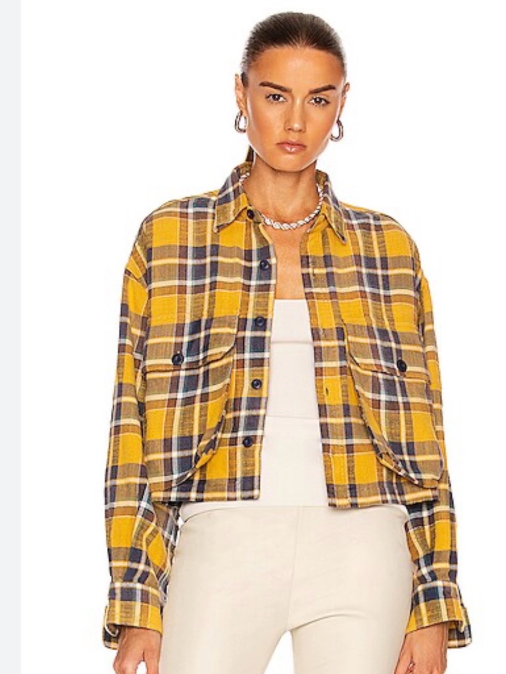 R13 Oversized Cropped Shirt